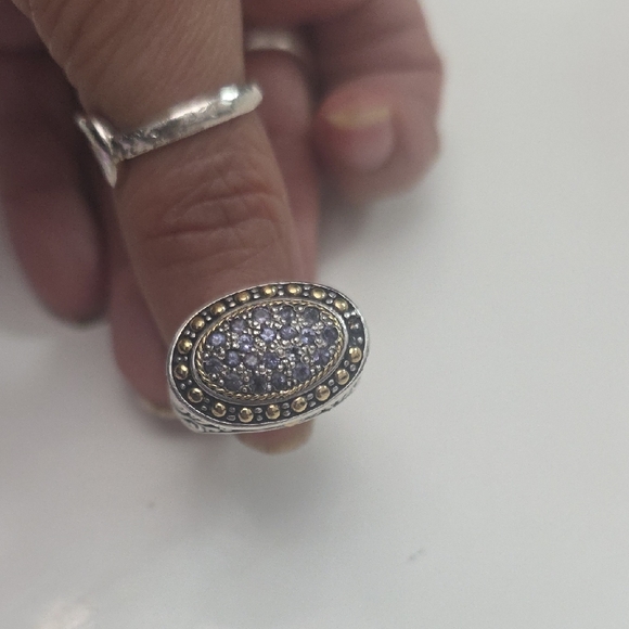 Samuel B Ssterling Silver And 18 K Gold ElegantWomen's Ring